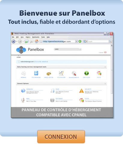 Cliquez ici pour acc&ecute;der &agrave; votre PanelBox